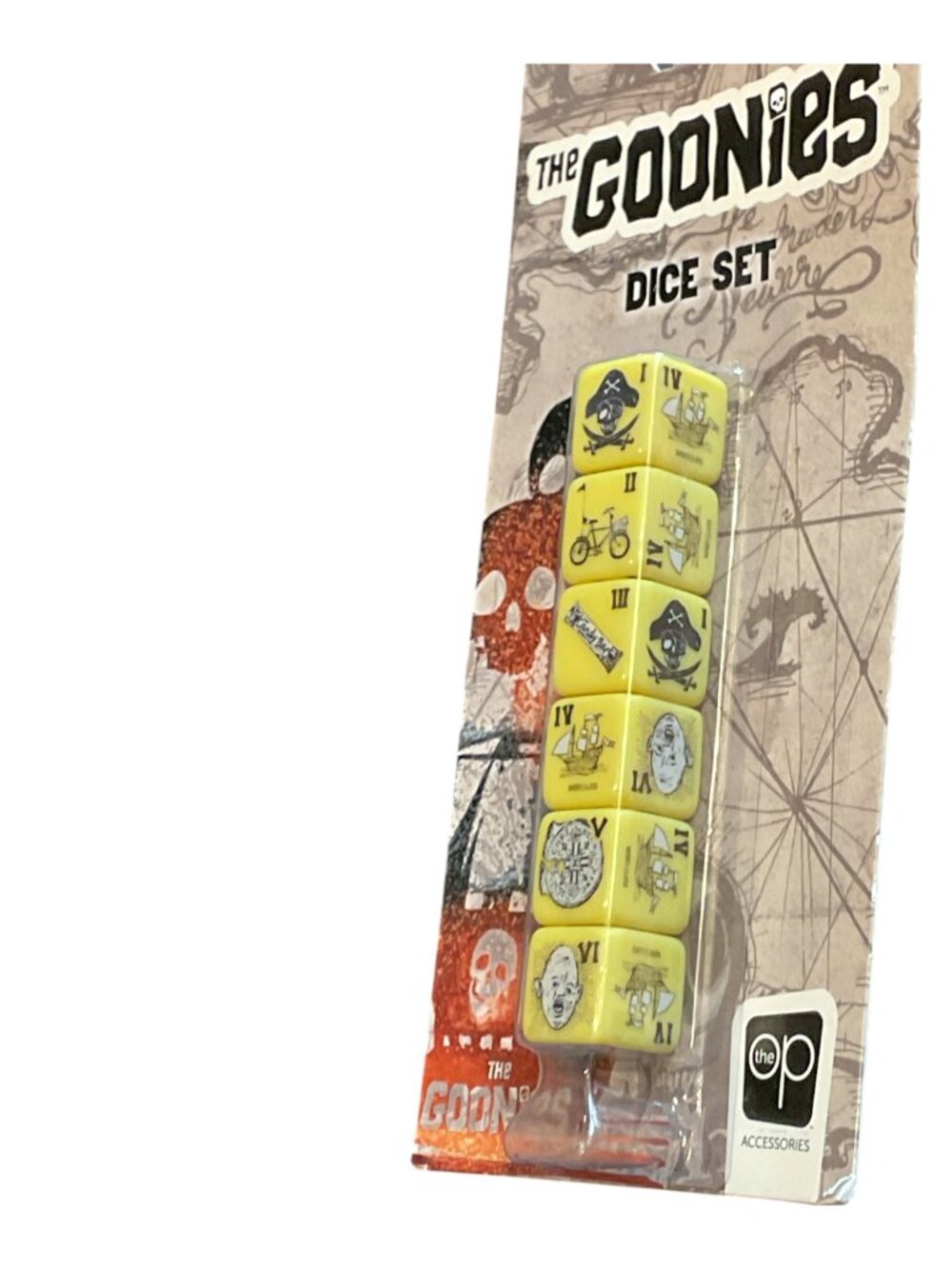 THE GOONIES 6 Dice Set Roman Numerals Collectible Game Night NEW in Package - Picture 5 of 5